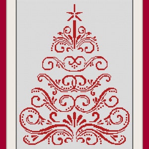 Merry Christmas  tree, modern cross stitch nursery art, INC Cross Stitch Pattern, BOGO, PDF counted cross stitch pattern,R105