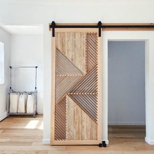 Custom Reclaimed Wood Slatted Barn Door/ Room Divider/ Screen