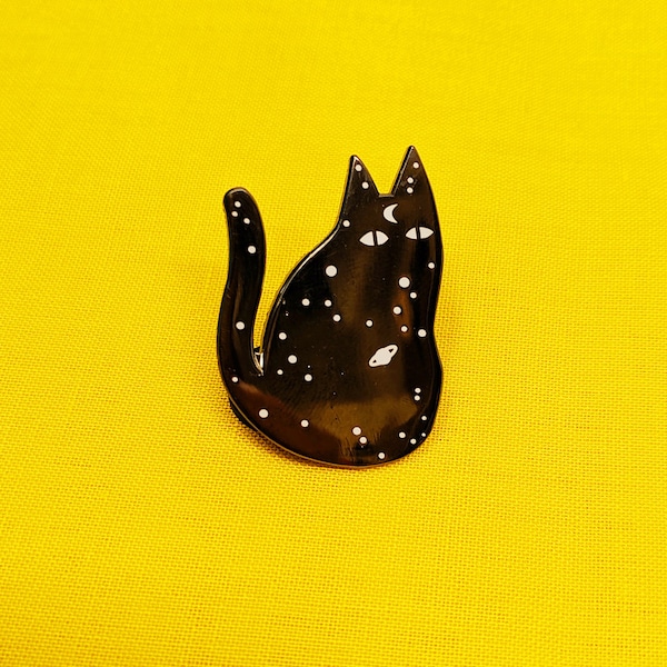 Galaxy Cat Enamel Pin from Outer Space