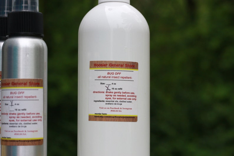 Bug off Insect Spray 16 Oz Refill 100 All Natural Etsy