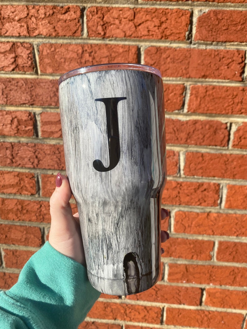 Gray Wood Grain Tumbler Etsy
