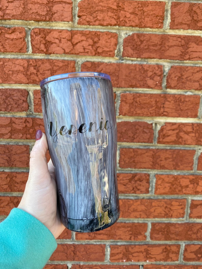 Gray Wood Grain Tumbler Etsy