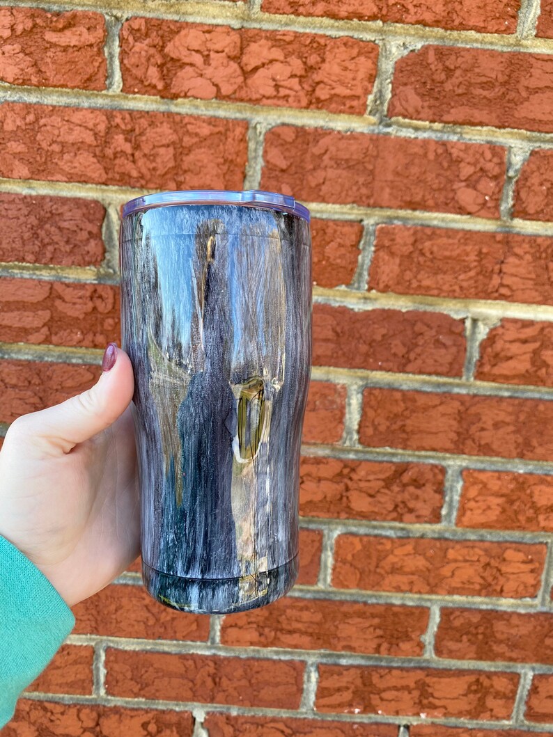 Gray Wood Grain Tumbler Etsy