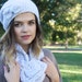 SALE! Sparkly Cowl & Slouchy Hat Set | Beanie with Bow | Cowl with Bow | Snowy Winter Accessory Set | Hat and Scarf Set | Womens Gift Set