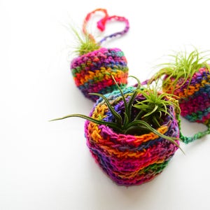 Crochet PATTERN Tiered Air Plant Hanger Pattern Crochet Pattern Air Plant Home Crochet Tiered Basket image 6