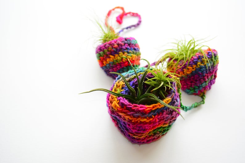 Crochet PATTERN Tiered Air Plant Hanger Pattern Crochet Pattern Air Plant Home Crochet Tiered Basket image 6