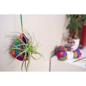 Crochet PATTERN Tiered Air Plant Hanger Pattern Crochet Pattern Air Plant Home Crochet Tiered Basket image 2