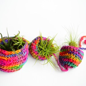 Crochet PATTERN Tiered Air Plant Hanger Pattern Crochet Pattern Air Plant Home Crochet Tiered Basket image 4