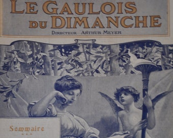 Revista francesa antigua de 1910: efímeras de París, ilustraciones, más de 30 páginas