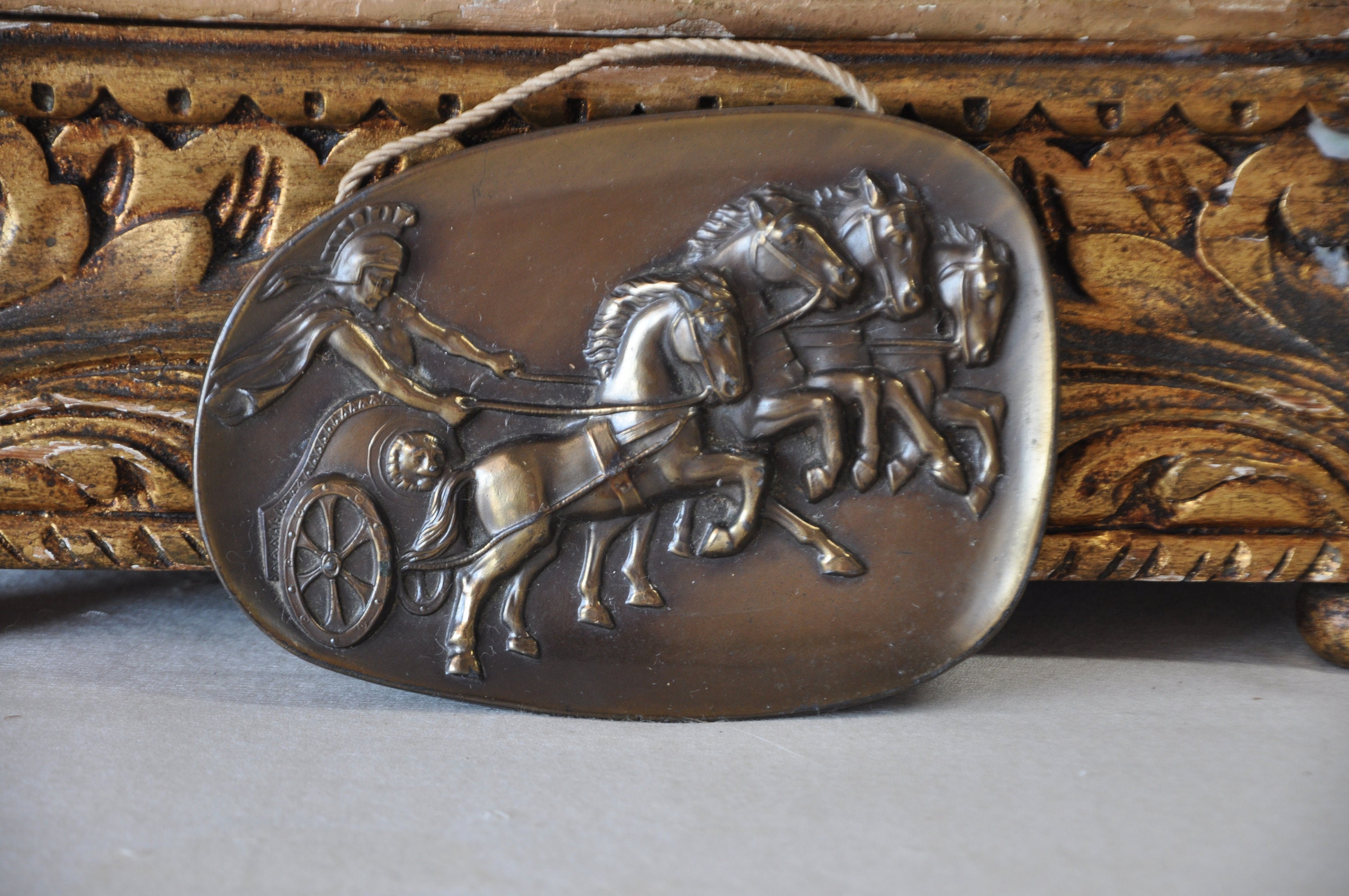 Vintage French Wall Decor Roman Chariot Horses Mid-century - Etsy
