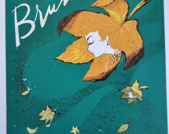 1950s French Perfume Poster: Le Galion Brumes Vintage Advertising