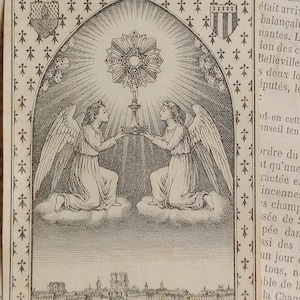 Antique French Prayer Card, Devotional, Holy Religious Cards, Missel Cards, Communion, Catholic gift, Christian from France, Jesus