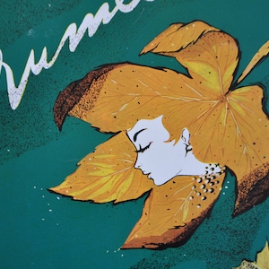 Vintage 1950er Jahre französisches Werbeplakat, Le Galion, Parfüm Vintage Poster, Parfüm Dekor, französische Werbung, antike Magazin Kunst
