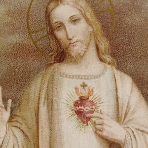 Antique French Prayer Card, Devotional, Holy Religious Cards, Missel Cards, Communion, Catholic gift, Christian from France, Jesus