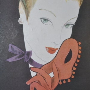 French Advertising Poster, 1950 Mid-Century Vintage Poster, Vintage Perfume Decor, French Advertising, Vintage Magazine Art