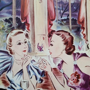 Soir de Paris French Advertising Poster, 1950 Mid-Century Poster, Boudoir, Bourjois, Vintage Perfume Decor, Paris, Advertising, Magazine Art