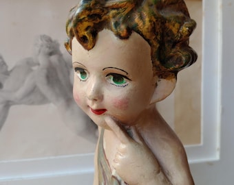 ヴィンテージの木彫り聖母マリア像：スペインの宗教的聖地 - Etsy 日本