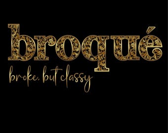 Broque gebrochen aber edel PNG | Barockes Sublimationsdesign (Digitaler Download)