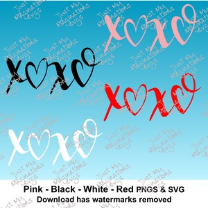 Digital XOXO PNG and SVG Files. Valentine