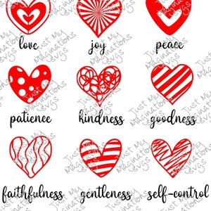 Fruit of the Spirit Digital Design | PNG SVG JPG | Christian | Bible Verse | Galatians 5: 22-23