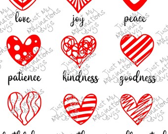 Fruit of the Spirit Digital Design | PNG SVG JPG | Christian | Bible Verse | Galatians 5: 22-23