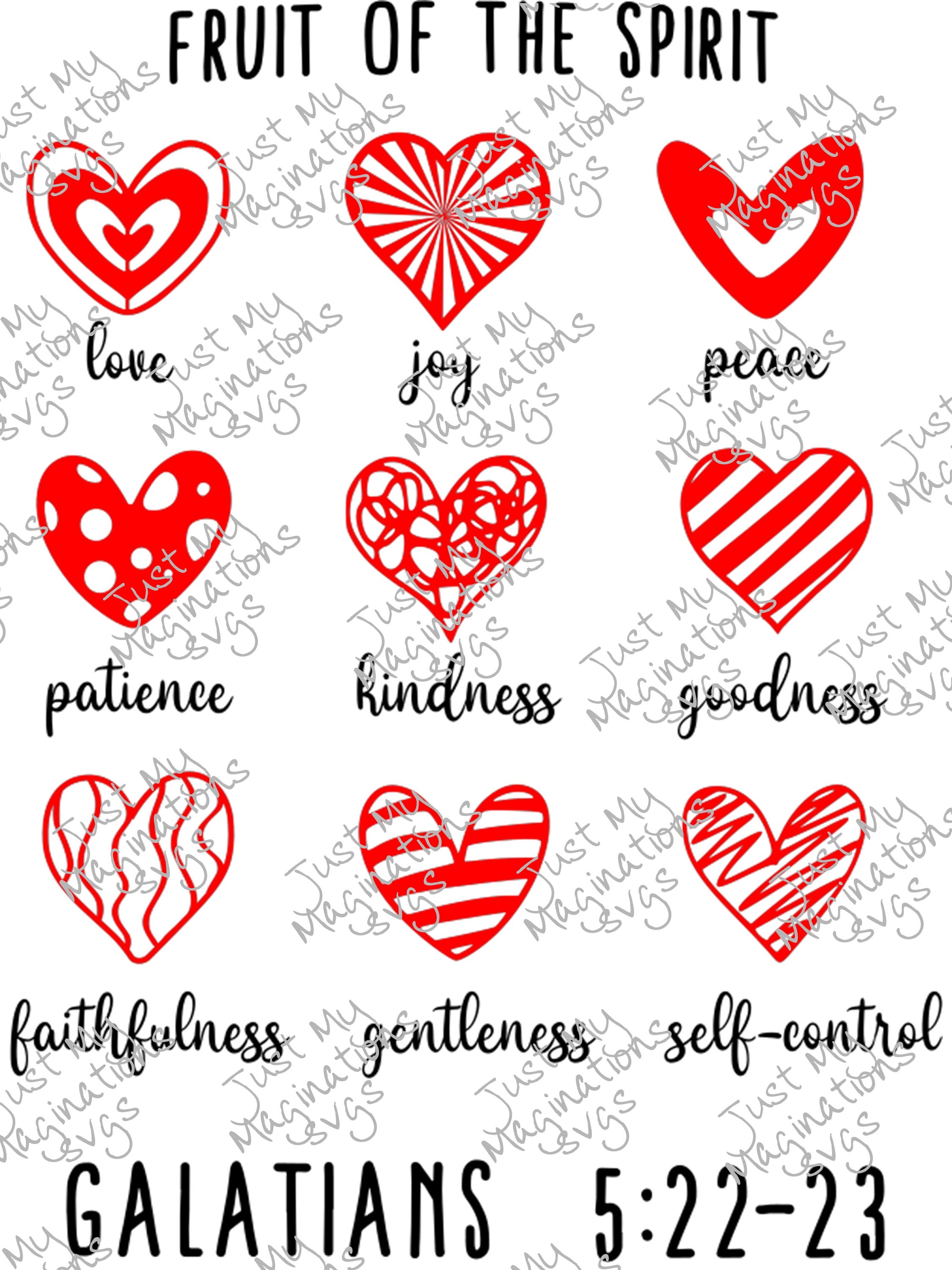 Fruit of the Spirit Digital Design | PNG SVG JPG | Christian | Bible ...