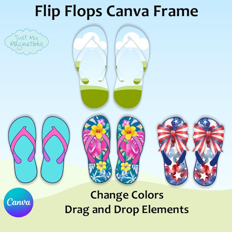Flip Flop Clip Art - Etsy
