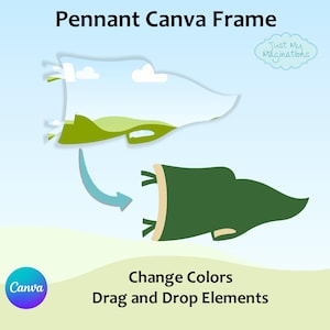 Pennant Canva Frame | Pennant | Canva Frame | Sport Pennant | Editable Pennant Canva Frame | CANVA | PNG | Sublimation