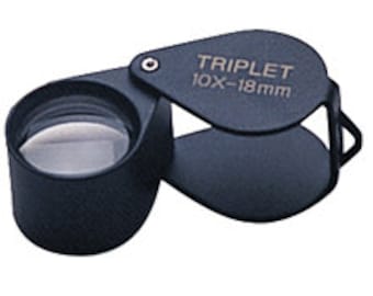 Lupa de diamante, triplete 10X, cromada, 18 milímetros/ELP-750.03