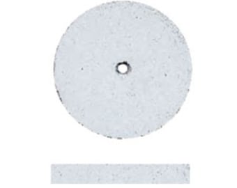 Pulidora de silicona sin montar, de canto cuadrado, blanca, grano grueso, paquete de 12 / POL-300.10