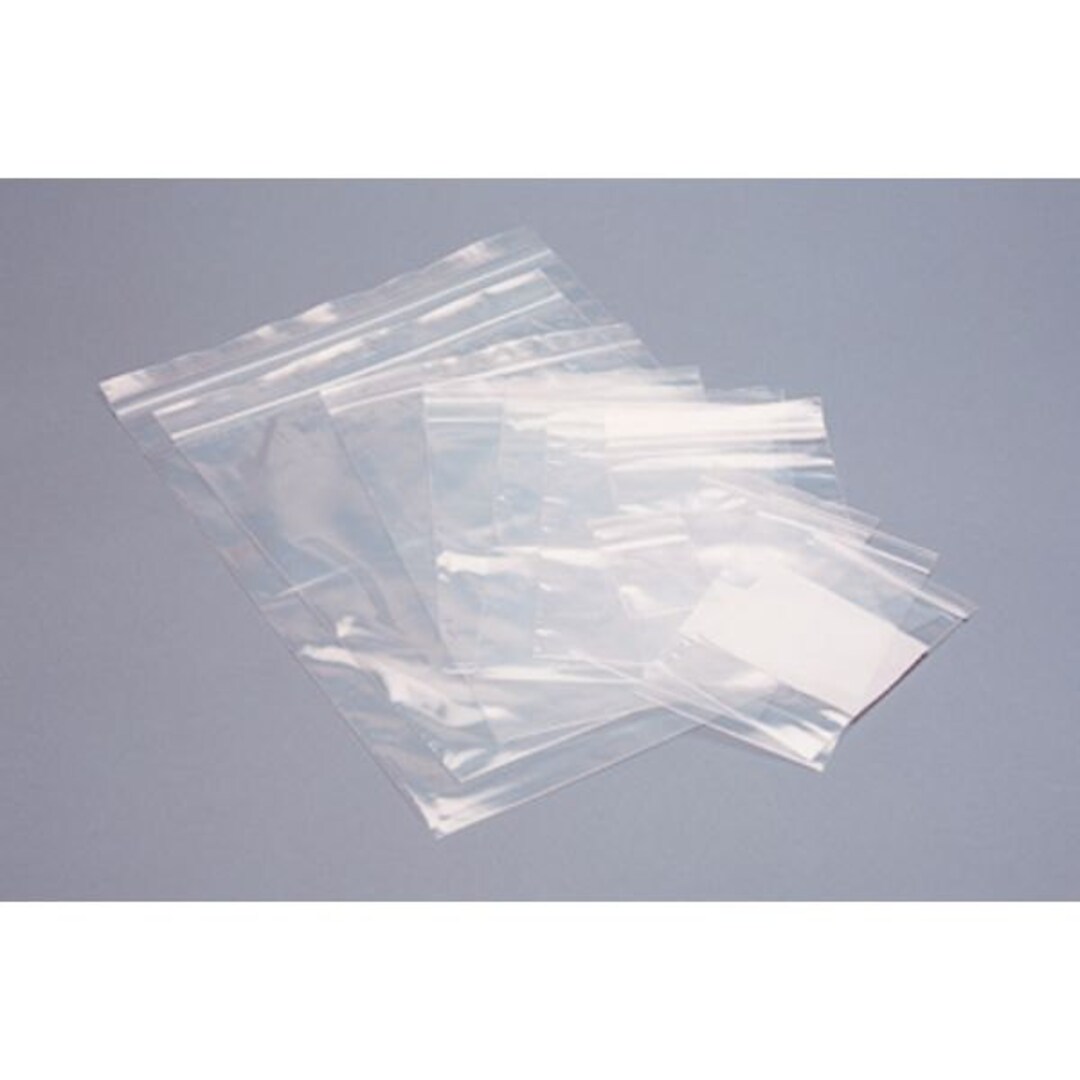 2 mil Reclosable Poly Bags with Label Panel, Bulk