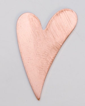 Copper Funky Heart, 24 Gauge, 1 by 5/8 Inch, Pack of 6 | MET-535.15 - Etsy