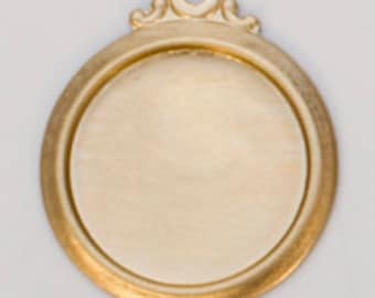 Brass Framed Circle with Ring, 24 Gauge, 17 Millimeter, Pack of 6 | MET-400.64
