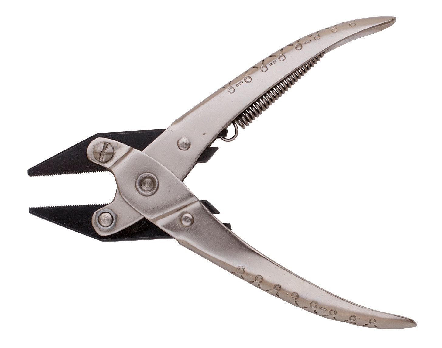 Parallel Pliers, Flat Nose, Serrated, 5-1/2 Inches