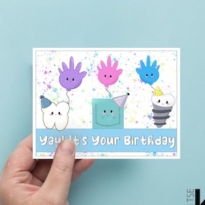 Carte d'anniversaire dentaire drôle, carte d'anniversaire, carte de voeux mignonne, carte de caca, carte faite main, carte vierge, cartes drôles, carte d'ami, cartes A2