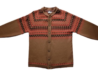 Vintage Wool Kandel Knitting Mills Portland Oregon Sweater Cardigan | Vintage Grandpas Grandmas Cardigan Sweater 1950s 1960 Retro Sweater