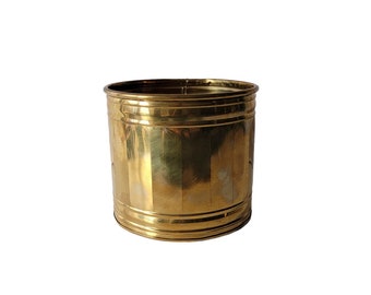 Vintage Brass Decorative Indoor Planter Made in India | Hollywood Regency Flower Pot