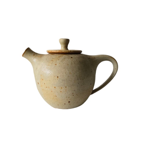 Vintage Ceramic Studio Pottery Teapot / Wabi Sabi Organic Pottery Tea Pot
