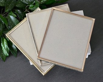 Curated Set of 3 Ornate Gold 8x10 Vintage Frames / Ornate Picture Frame Set / Antique Wedding Frames / Hollywood Regency Farmhouse Decor