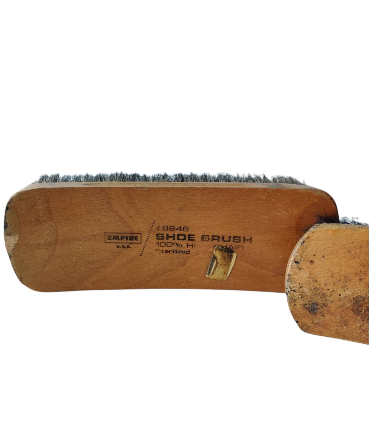 Vintage Horse Hair Wood Brushes Set of Two / Horsehair Shoe Etsy