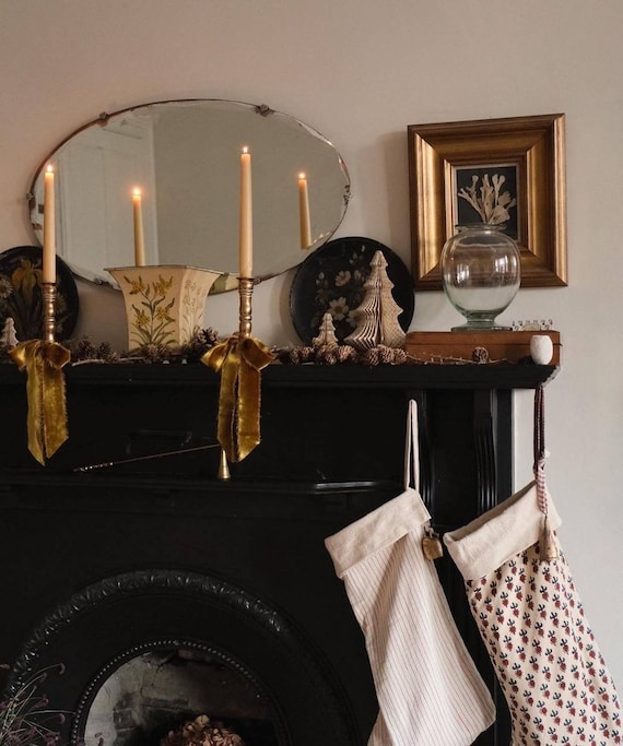 Vintage Brass Chamberstick Candle Holder Golden Interior 