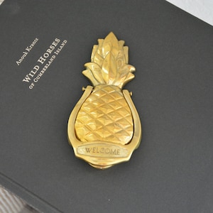 Vintage massivem Messing Ananas Türklopfer / Messing Willkommen Ananas Türklopfer / Boho Boho Messing Haustürklopfer