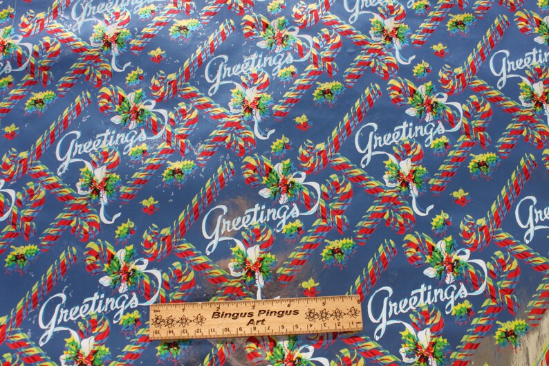 Vintage Silver Foil Christmas Wrapping Paper By The Yard from Etsy