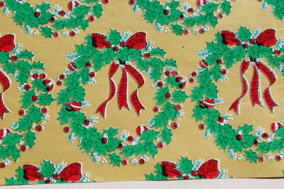 Wrapping Paper Vintage Wrapping Paper Scraps Gift Wrap.