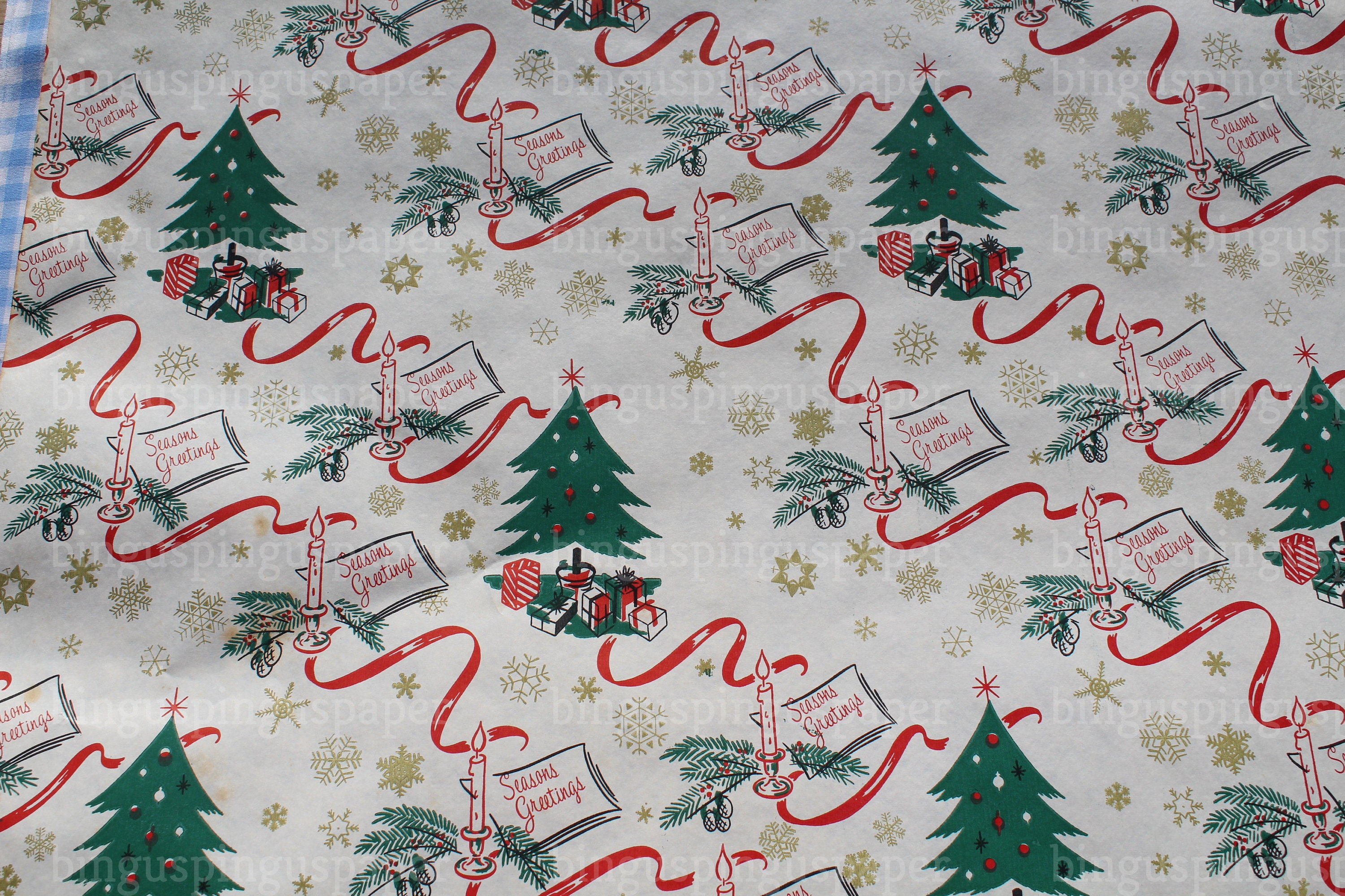 1pc Vintage Christmas Wrapping Paper DIY Craft Paper Xmas Tree