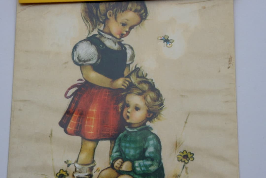 Vintage Unused Hummel Postcard Western Germany German Post Etsy