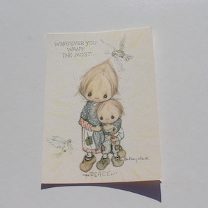 Hallmark Charmers Peace Christmas Card Unused