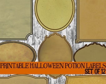 diy halloween bottle label printables halloween potion etsy