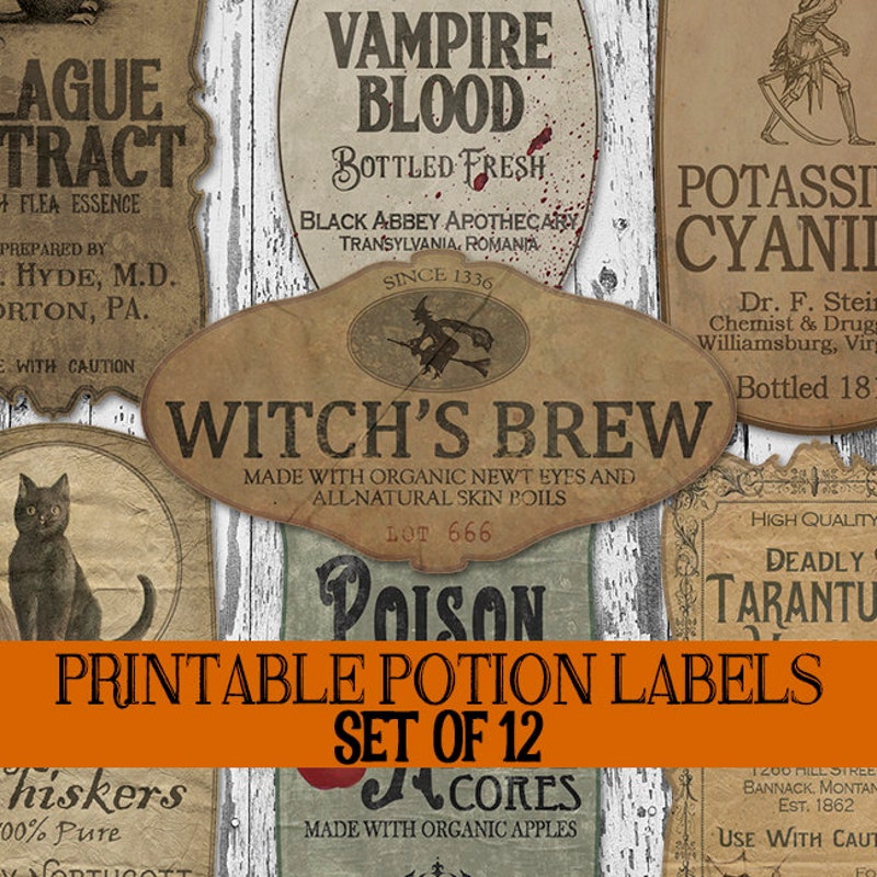 Potion Bottle Labels Etsy Potion Bottle Labels Etsy