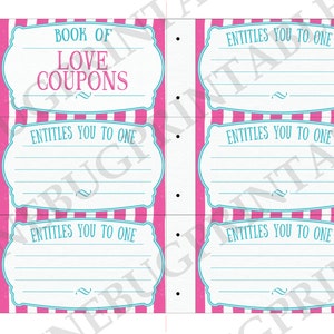 Printable Love Coupon Book, DIY Christmas Gift for Her, Partner Gift for Her, Anniversary Gift Girlfriend, Last Minute Wife Stocking Present image 5